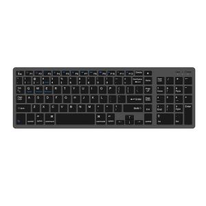 kebidumei | Bàn Phím Không Dây Hai Chế Độ 2.4G/Bluetooth 5.0 102 Phím Có Thể Sạc Lại Cho Máy Tính Bảng MacBook - Bàn Phím Màng Kiểu Chơi Game Với Giao Diện USB
