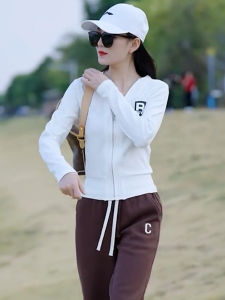 Fashionable V-neck Long Sleeve Zipper Base Shirt Womens T-shirt Slim Fit Spring New Style Korean Style Embroidery Trendy Top