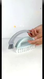 แปรงซักผ้าอเนกประสงค์ 2 In 1 ผมนุ่มเสื้อผ้ารองเท้าแปรงทำความสะอาดพลาสติกในครัวเรือนทำความสะอาดแปรงรองเท้ามือถือ