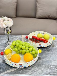 Dopamine Fruit Tray Living Room Coffee Table Home Use High Aesthetic Kitchen Dry Fruit Tray Creative Snack Tray 2024 New