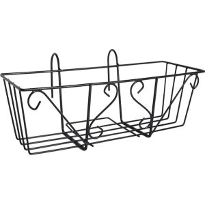 HuiMei Iron Art Plastic Coated Plant Stand Balcony Rail Flower Pot Holder Garden Supplies Simple Style Floor And Wall Mounted