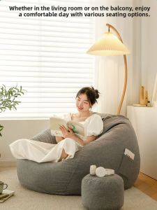 Large Bean Bag Sofa for Floor Bedroom Balcony Sleepable Tatami Chair Japanese Style Leisure Furniture Universal Couches