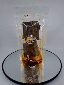 Kerupuk Jengkol atau Asbes kemasan Pouch pedas daun jeruk Cikruh enak gurih bumbu melimpah