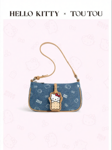 TOUTOU | Túi Đeo Nách Denim Hello Kitty