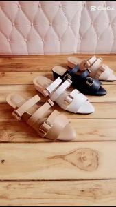 ABBUSHOES Da 17 sendal wanita hak tahu runcing gesper 3cm