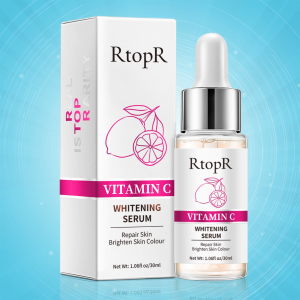 RtopR Vitamin C Whitening Serum VC Face Essence Fade Dark Spot Anti-Aging Repair Skin Brightening Moisturizing Skin Care 30ml