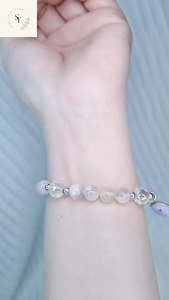 6mm温柔疗愈系手链｜樱花玛瑙・内心成长・自我疗愈20cm Soft Healing Crystal Bracelet – Cherry Blossom Agate · Inner Growth & Emotional Healing