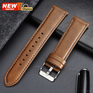 22mm Crazy Horse Pattern Watch Strap Fashion Style Smartwatch Leather Quick Release Bracelet Universal Wristband Women Men Belt