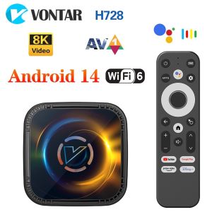 VONTAR H728 Android 14 TV Box Allwinner H728 Octa Core Cortex A55 Support 8K Video 4K 1000M LAN Wifi6 Media Player Cooling  Fan