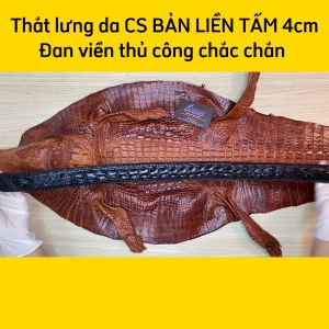[FREE SHIP] Thắt Lưng Da Cá Sấu Nam [PHIÊN BẢN DÂY LIỀN 4.0 CAO CẤP] Đan Viền Thủ Công Rất Đẹp!