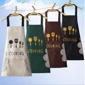 Kitchen Household Cooking Apron Men Women Oil-Proof Waterproof Universal Fashion Coffee Overalls Apron