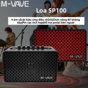 M-VAVE SP100 Bộ Khuếch Đại Đàn Guitar/bass Di Động Với 9 Giọng Nói 16 FX Bluetooth Không Dây Có Thể Sạc Lại Pin Thiết Bị Luyện Tập Âm Nhạc Tất Cả Trong Một