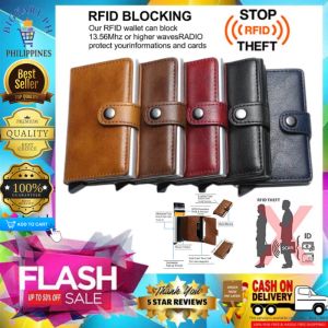 100% High Quality Baellerry Smart Wallet For Men RFID Blocking Protected Card Case New Fashion Leather Aluminum Alloy Automatic Popup Purse Credit Card Holder Business ID Card Holder With Hasp For Women and Men Wallet MODEL#K9122