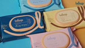 beleap Biodegradable MakeUp Removal Wet Wipe Tissue (3x 40s)- Extra Large Extra Thick