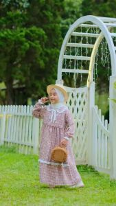 ZAhraOlshopp - MELINDA Dress Gamis Anak Perempuan Motif Kotak kotak Flowy bisa COD