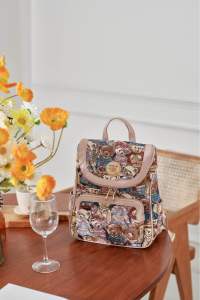 Henneybear - H1138 ลายVincent กระเป๋าเป้ทรงสวย ดีไซน์เก๋ ใส่ของได้เยอะ กระเป๋าใส่หนังสือ กระเป๋าสะพายหลัง COD