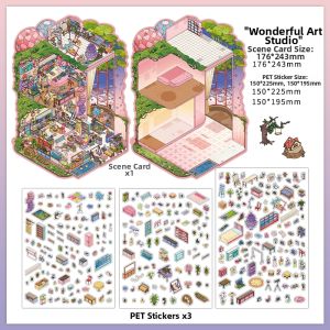 DIY Relaxing Miniature Scene Decorative Stickers