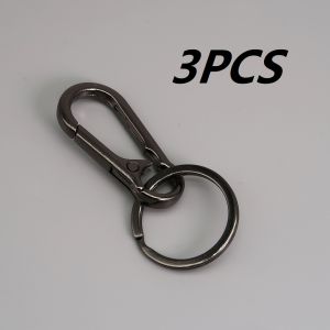 2H 3pcs Keychain Buckle Anti-lost Waist Belt Clip Keyring Buckles Carabiner Keychains for Outdoor Climbing Sports Tools