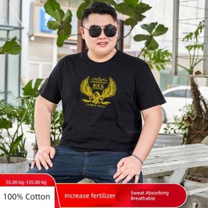 Summer Mens Short Sleeve T-shirt Top Overweight Man Loose Casual Bottoming Shirt plus Size Cotton T-shirt Half Sleeve Clothes