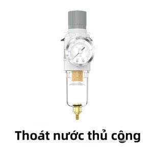 Bộ Lọc Khí Nén AFR-2000 1/4 Inch Màu Trắng Bộ Điều Chỉnh Xử Lý Không Khí AFR2000 Có Đồng Hồ Đo Áp Suất Cho Bộ Phận Lắp Máy Nén Đi Kèm