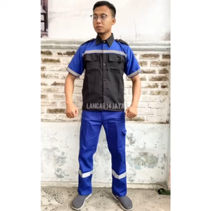 Baju Safety Celana Safety Kemeja Pendek kombinasi Baju Safety Lengan Pendek Katelpak Wearpack Atasan Safety Kombinasi 2 Warna Kemeja two tone Wearpack Safety Baju Kerja Lengan Pendek Kombinasi Katelpak Kombinasi