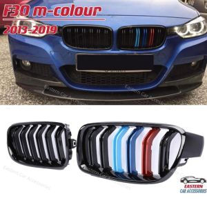 1pair Front Bumper Grill Grille M3 / M5 BMW F10 / F30 Gloss Black M-Color