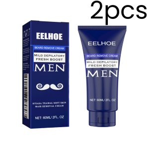 EELHOE | EELHOE Men Depilatory Cream for Body Face Soften Hair Grooming Smooth Skin No Irritation Gentle Painless Beard Remove Cream 60ml