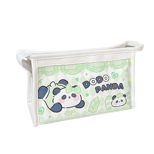 Panda Patterned Stationery Organizer with Zipper Closure and Durable Handle SN259
