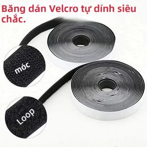 Băng Keo Và Móc Tự Dính Cao Cấp 25M Hai Mặt Polyester/Nylon Thân Thiện Với Môi Trường Cho Màn Hình Cửa Sổ Thảm Cố Định Chân