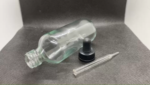 ขวด 120 มล.(12ใบ) แก้ว กลม + ชุดหยด#22mm