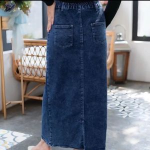 THEANA Rok Jeans Skirt Wanita Dewasa Kekinian Terbaru
