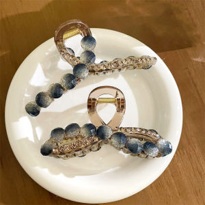 กิ๊บหนีบผมลูกปัดสำหรับผู้หญิงที่หนีบผมทรงประกายคริสตัลแบบมีที่กิ๊ฟติดผมทรงหางม้าแบบแฟชั่น