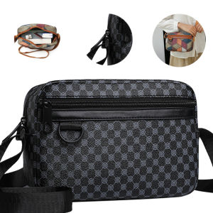 Newly designed neutral gender-neutral single-shoulder crossbody bag with patchwork vintage style perfect for daily use.