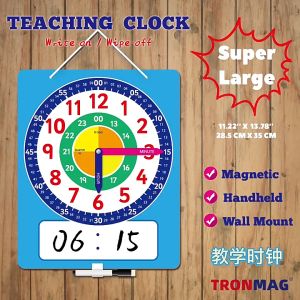 Montessori Magnetic Clock Board Teaching Aids 24-Hour Clock Model Time Activity Game Learning Time Educational Toys