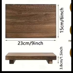 Sincecu Wooden Bathroom & Kitchen Organizer - Multi-Tier Soap Dish Brush/Candle/Plant Holder Farmhouse Rustic Countertop Tray