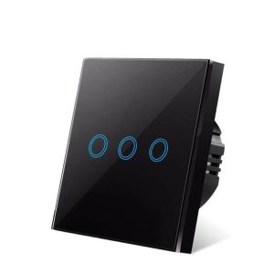 1/2/3 Gang EU Touch Switch LED Crystal Glass Panel Wall Lamp Light Switch AC100-240V LED Sensor Switches Interruttore