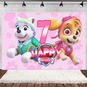 Paw Patrol | Phim Hoạt Hình Paw Patrol 1-10th Trang Trí Tiệc Sinh Nhật Chó Con Phông Nền Banner Đồ Dùng Chủ Đề Động Vật Dễ Thương Quà Tặng Cho Trẻ Em