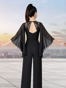 DANBAOLUO | New Modern Dance Bodysuit Black Danbo Luo Folded Sleeves