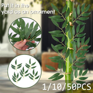 1/10/50 lá liễu nhân tạo lụa xanh cây giả để bố trí cảnh đám cưới trang trí phòng khách nhà