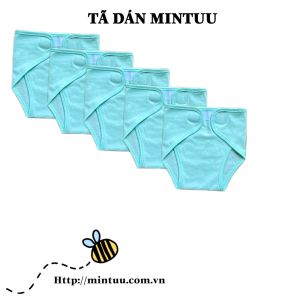 Set 5 tã dán sơ sinh màu tã quần chất liệu vải 100% cotton thương hiệu MINTUU - Thời trang và đồ dùng cho trẻ em - Hana s kids