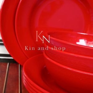 SET ISI 12 PCS MELAMIN TEBAL 6 PIRING DAN 6 MANGKUK RAMEN TEBAL MELAMIN TERALRIS