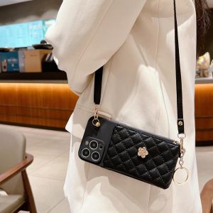 OPPO A18 A38 A17 A17K A78 Reno 10 8T 8Z 7Z 6Z 5Z A96 A97 A76 A15S A92 A12 A94 A74 A54 A53 A93 Find X5 X3 X6 Pro Wallet Crossbody Strap Soft Phone Case