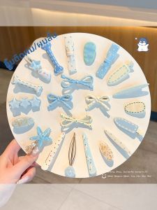 NING ZHOU | Blue Stars Polka Dots Bow Hair Clip