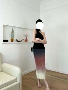 High Waist Midi Dress A-Line Skirt with Ruffles and Folds Versatile for Summer and Special Occasions Womens Fashion