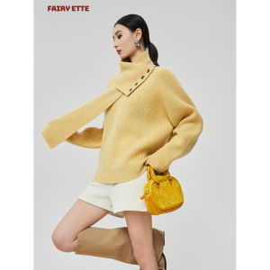 PlumJan | Yellow Scarf-style Knitwear Autumn/Winter 2026 New Style