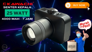 Senter Kepala Kawachi 25w 25 Watt LED Super Terang LY-251Z Zoom In / Out Dual Color Putih Kuning Waterproof Lithium Cas Recas Rechargeable Isi Ulang Tahan Lama 7 Jam 4000 mAh Outdoor Headlight Camping Berburu Laz COD Bisa Bayar di Tempat Graha Mart