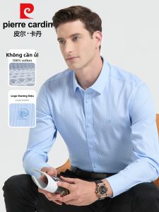 Pierre Cardin | Áo Sơ Mi Dài Tay Phong Cách Công Sở Cho Nam Mùa Xuân Có Sọc Cotton