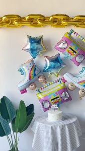 Bóng nhôm chủ đề âm nhạc các loại trang trí tiệc decor chụp ảnh tại nhà bong bóng bay cỡ đại bơm hơi siêu đẹp