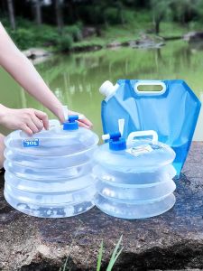Outdoor Folding Plastic Water Bucket Portable Camping Water Storage Bucket Carry on Water TankFor Vehicle Camping Use