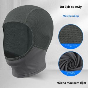 Mặt Nạ Chống Nắng Đi Xe Đạp Mùa Hè Chất Liệu Lưới Mỏng Thoáng Khí Nhanh Khô Chất Liệu Tơ Đá Che Kín Mặt Dành Cho Đi Xe Máy